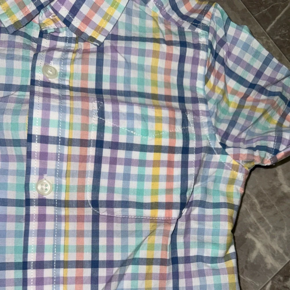 The Children’s Place Boys Multicolor Plaid Button Down Shirt Size 4T